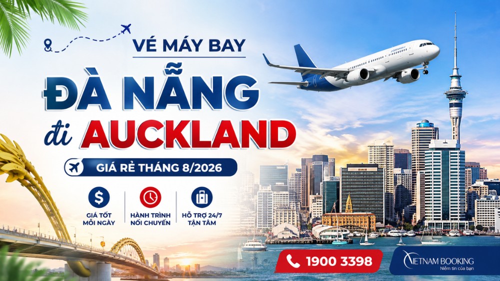 V&eacute; m&aacute;y bay Đ&agrave; Nẵng đi Auckland
