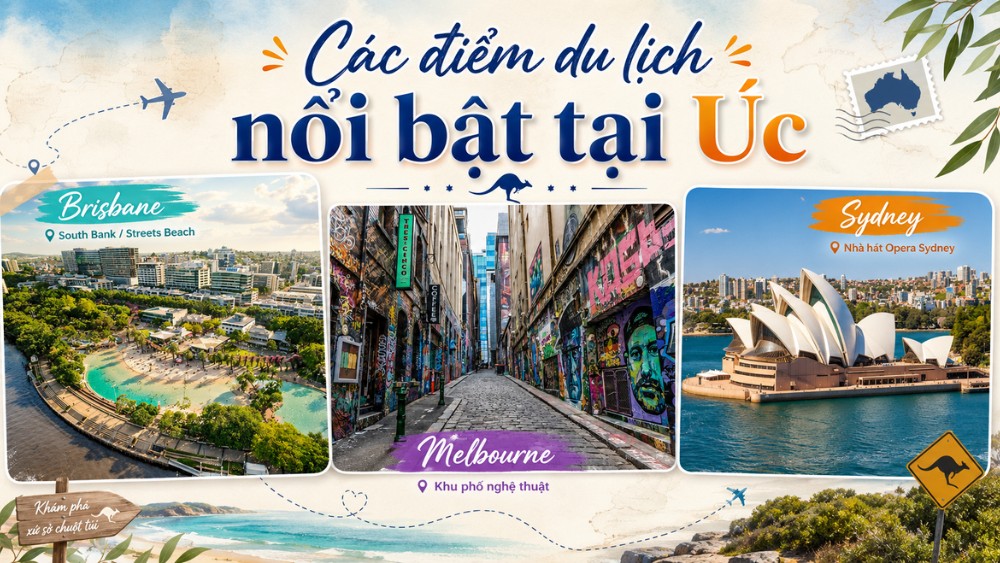 điểm du lịch nổi bật tại &Uacute;c