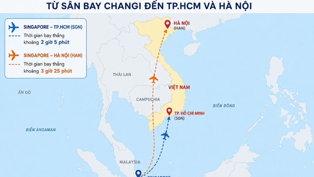 chuyến bay Singapore về Việt Nam