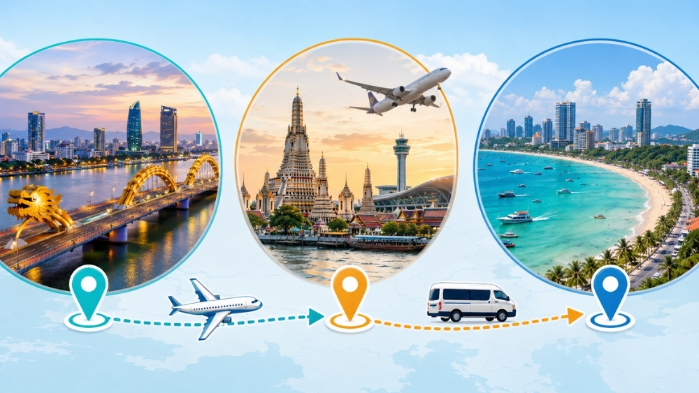 v&eacute; m&aacute;y bay Đ&agrave; Nẵng đi Pattaya