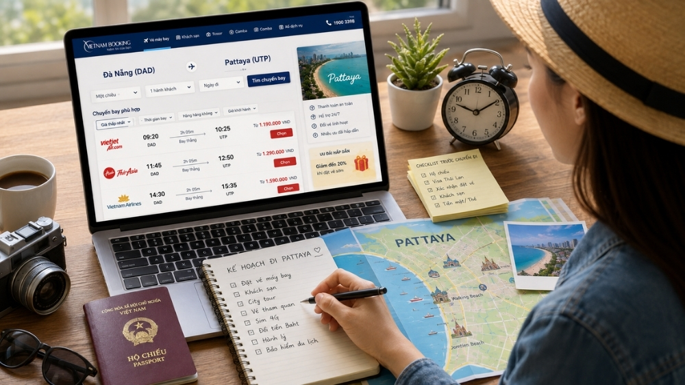 h&agrave;nh tr&igrave;nh Đ&agrave; Nẵng đi Pattaya