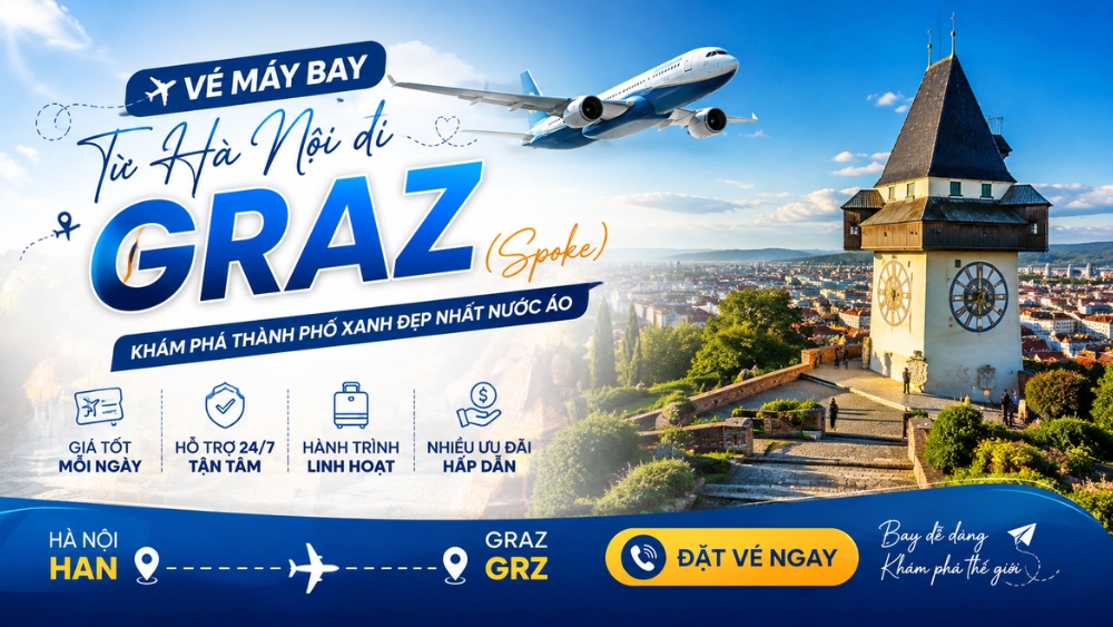 Giải đ&aacute;p thắc mắc thường gặp khi bay từ H&agrave; Nội đi Graz