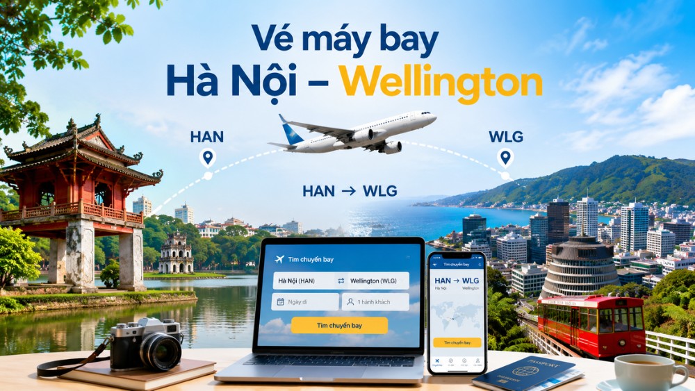 v&eacute; m&aacute;y bay H&agrave; Nội đi Wellington