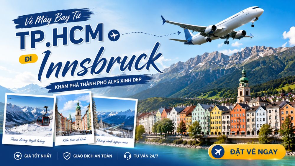 Săn vé máy bay từ TP HCM đi Innsbruck chỉ từ 18.816.000 VND