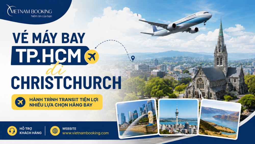 v&eacute; m&aacute;y bay TP.HCM đi Christchurch