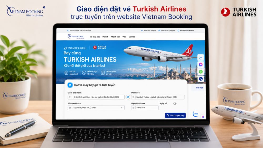 Giao diện đặt v&eacute; trực tuyến tr&ecirc;n website