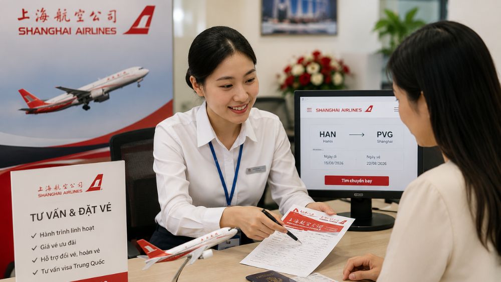 Tư vấn hỗ trợ v&eacute; Shanghai Airlines