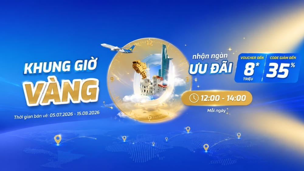 Khung giờ v&agrave;ng nhận ng&agrave;n ưu đ&atilde;i Vietravel Airlines