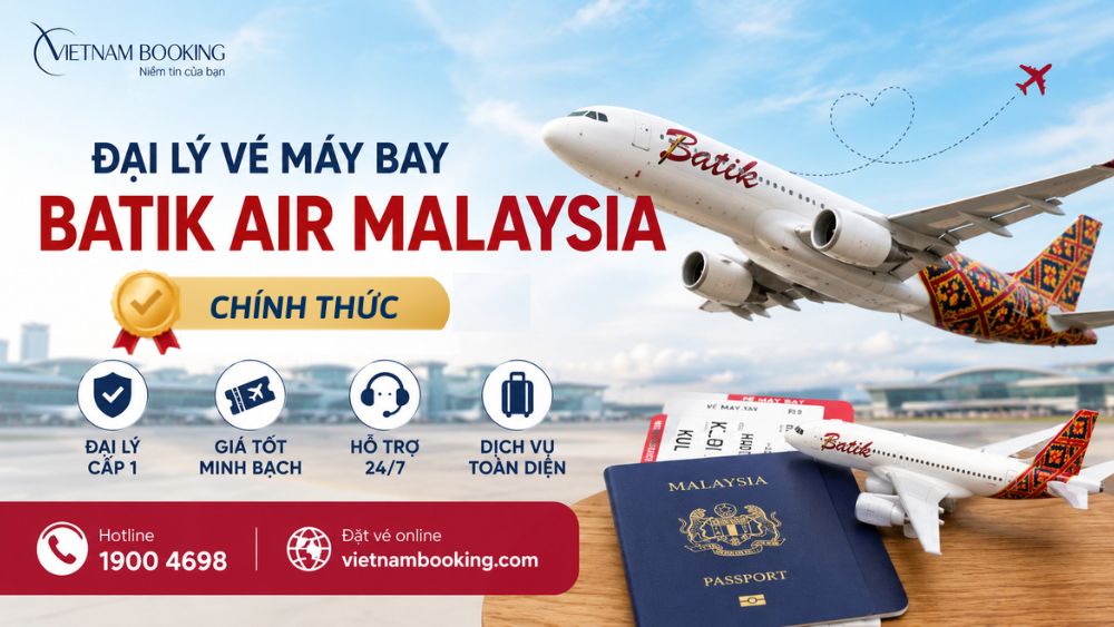 đại l&yacute; v&eacute; m&aacute;y bay Batik Air Malaysia