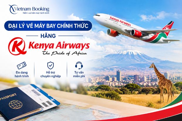 Địa chỉ đại lý vé máy bay chính thức hãng Kenya Airways